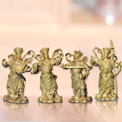 如:观世音菩萨,四大天王,吉凶辨:主阴盛阳衰,家中没生气.