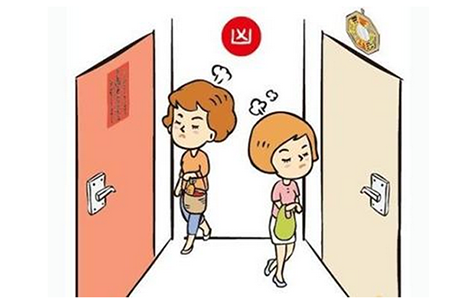 两门相对分为两种情况,一种是宅与宅之间相对,二种是宅内两门相对.